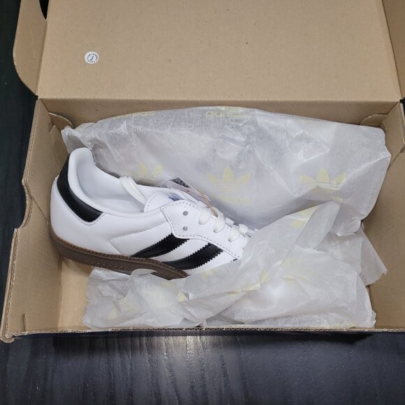 Adidas Samba OG Originals White/Black Big Kids 6.5/Women's 7.5/8 - Picture 4 of 16